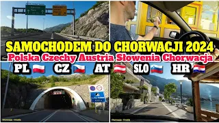 Chorwacja 2024. Trasa samochodem przez Czechy, Austrię i Słowenię do Chorwacji. Film z drogi.