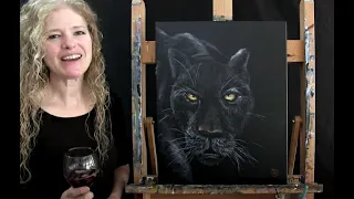 Learn how to create PANTHER ON THE PROWL - Paint and Sip - Step by Step Tutorial with Acrylic Paint