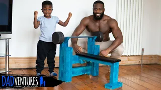 I Built a DIY Bench Press for my 3 Year Old Son