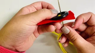 Simple Sewing a Button for Kids