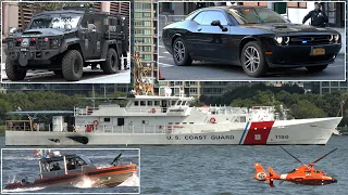 Armored trucks, security boats, VIP motorcades, helicopters and more during UN week in New York