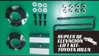 Elevando una Toyota Hilux con Suples / Suspension Lift kit install #TOYOTA