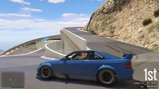 GTA 5 Online Mount Chiliad Touge - PS4 - Initial D Style Race (No Mods)