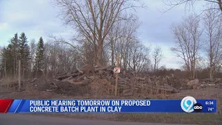 Public hearing tomorrow on proposed Clay Concrete Batch Plant