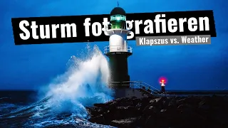 Sturm in Warnemünde fotografieren 𑗅 Klapszus vs. Wild Weather 🤪