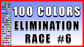 100 Colors Elimination Marble Race in Algodoo #6  Marble Race King