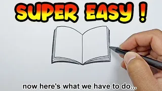 How to draw a book open | Super Simple Drawings