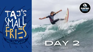 TAJ SMALL FRIES '24 Day 2 brings Groms running lefts and punchy rights at Shallows