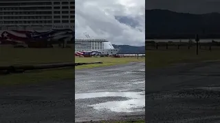 The Pride of America Cruise ship on the Columbia river