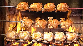 영등포에서 유명한 참나무 숯불 장작구이 통닭 ┃Oak Firewood Roasting Chicken / korean street food