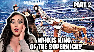 Girl Reacts to WWE WHO IS THE KING OF THE SUPERKICK Part 2