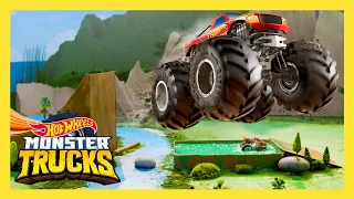 EPIC MONSTER TRUCK SLIME JUMP | Monster Trucks | @HotWheels