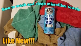 How to wash and clean microfiber towels using chemical guys. auto detailing microfiber towels