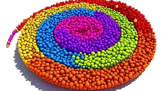 Учим Цвета с 3D  Спиралью из конфет. Развивающие мультики и обучающие видео обзоры детских игрушек
