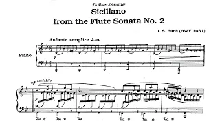 Bach / Kempff: Siciliano from Flute Sonata No. 2 BWV 1031 (arr., Kempff) - Wilhelm Kempff, 1955