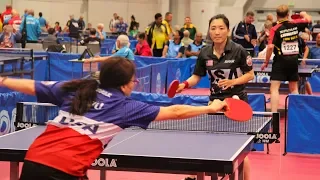 2018 World Veteran Championships Table Tennis - Singles Quarterfinals - Table 2
