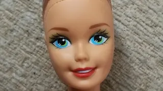 Removing 1994 Cut and Style Barbie's Red Hair