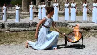 Ceremony of the lighting of the Olympic Flame in Ancient Olympia