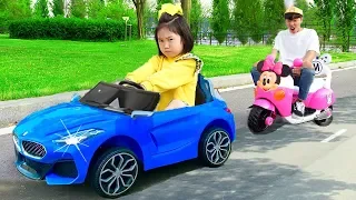 보람이의 전동자동차 장난감으로 학교놀이 Boram go to School Ride On Cars Toy