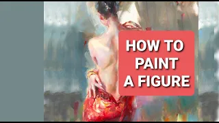 HOW TO PAINT A FIGURE BY ANNA RAZUMOVSKAYA (sneak pick into artist studio). "Captivation 3" - 20x60"
