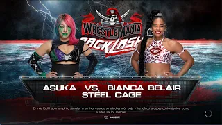 WWE2K22 Steel Cage Match Asuka VS Bianca Belair en Backlash