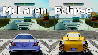 NFS Most Wanted: Mercedes SLR McLaren vs Mitsubishi Eclipse - Drag Race