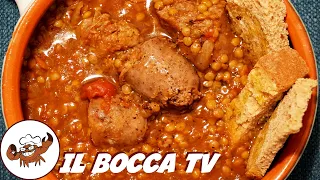 760 - Zuppa di lenticchie e salsiccia, vale più di una pelliccia! (primo piatto nutriente e gustoso)