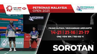 F Alfian/M Ardianto 1-2 Ong Yew Sin/Teo Ee Yi | Suku Akhir | Petronas Terbuka Malaysia 2023