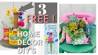 FREE DIY Home Decor Projects! From Flea market Shopping and the trash bin.