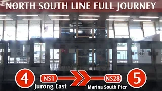 SMRT North South Line Full Journey - NS1 Jurong East → NS28 Marina South Pier