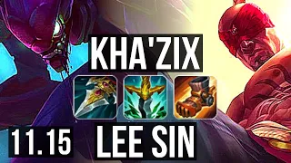 KHA'ZIX vs LEE SIN (JUNGLE) | 72% winrate, 7/1/5, Godlike | KR Master | v11.15