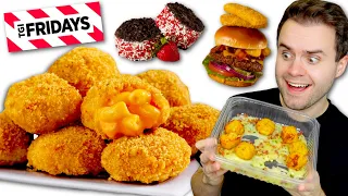 TGI Fridays NEW Fried Mac & Cheese REVIEW! + Mozzarella Sticks Burger and Oreo Madness!