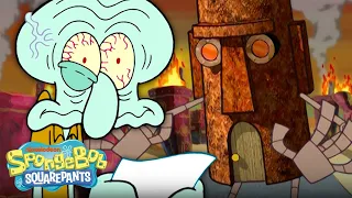 Squidward's House Destroys Bikini Bottom! 🏠🔥 | SpongeBob