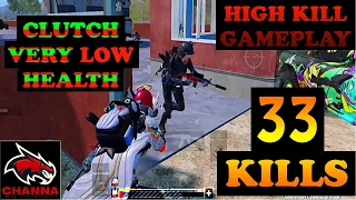 MY NEW 33 HIGH KILLS RECORD | BEST RUSH GAMEPLAY PUBG MOBILE SOLO VS SQUAD