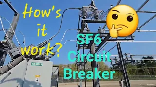 How's it work? Substation SF6 high voltage circuit breaker explained. 1st generation Siemens