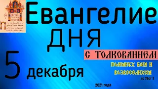 Евангелие дня с толкованием 5 декабря 2021 года