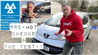 🇬🇧CityBug Pre Mot Checks, & The Test!! Will it Pass. Peugeot 107, Toyota Aygo, Citroen C1