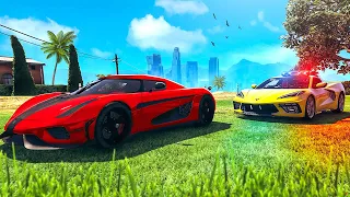 FAKE Cop steals a $4,000,000 SUPERCAR in GTA 5 RP!