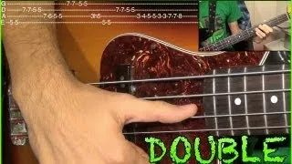 Double Thumb Funky Bass Exercise [with TABS]