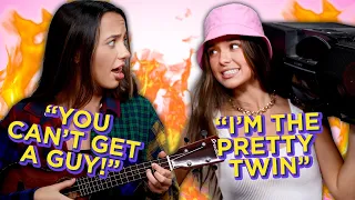 TWIN vs TWIN Diss Track Battle | Mystery Twin Bin w/ The Merrell Twins Songs