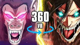 360° Great Ape (Oozaru) vs Eren Attack Titan | Dragonball Z vs Attack on Titan