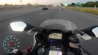 2014  Honda cbr1000rr highway run with traffic