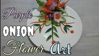 DIY Purple Onion Art #39 / Purple Onion Flower Art @Prince-Rick Channel