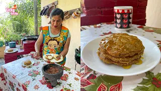 Hoy Si Me Consentí Con un Riquísimo Almuerzo Mexicano y Hot Cakes de Avena con Zanahoria