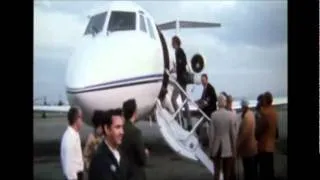 King Elvis Presley arriving in his Gulf Stream Private  jet to Virginia