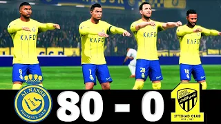 FIFA 24 - RONALDO, MESSI, MBAPPE, NEYMAR ALL STARS - AL NASSR 80 - 1 AL ITTIHAD [4K60]