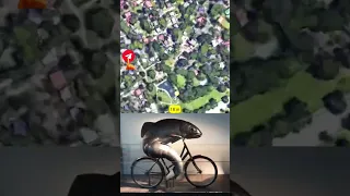 Huge Fish In Bicycle 😱 Found In Google Maps 😱 #shorts #googleearth #googlemap