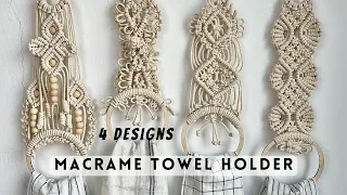 4 designs in one video! DIY Macrame Towel Holder Tutorial │ Macrame for beginners