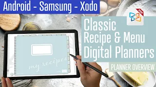 Introducing Classic Recipes & Menu Digital Planner | Xodo App | Samsung Galaxy Tablet