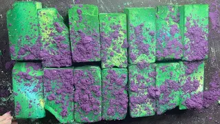 Dyed Crunchy Green Gym Chalk | Oddly Satisfying | Asmr | Asmr Cloud